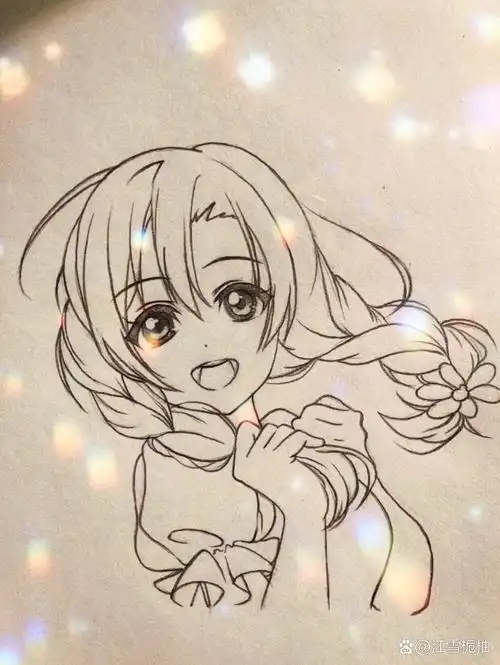 【线稿】美少女动漫手绘附过程