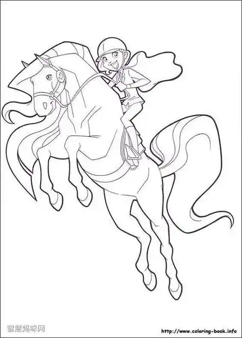 小孩骑马简笔画教程