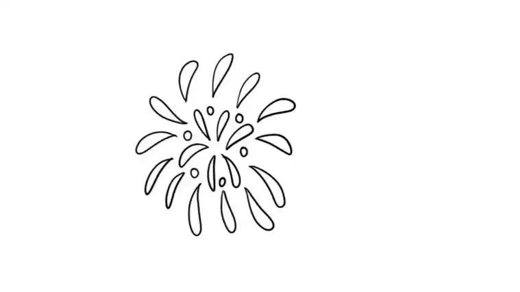 烟花简笔画