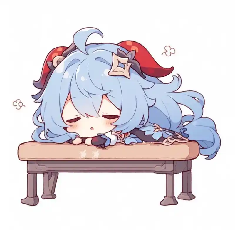 原神头像 | q版·多角色(睡) 凭什么甘雨就可以趴在书桌上睡?