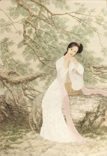 中国画名家画家李鸣工笔人物欣赏