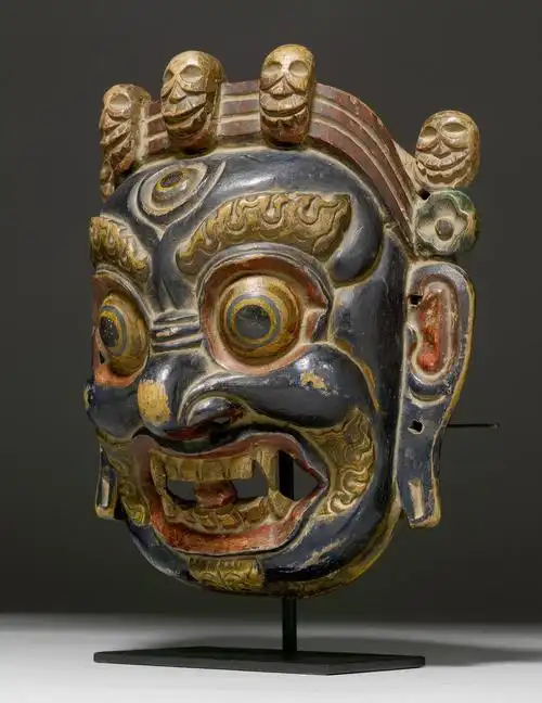 镶铜鎏金硬木面具 参考: koller2016亚洲艺术品秋季拍卖会 > 中国
