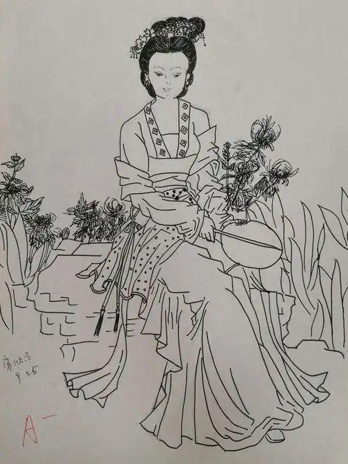 19美2新生《白描人物》速写优秀作业