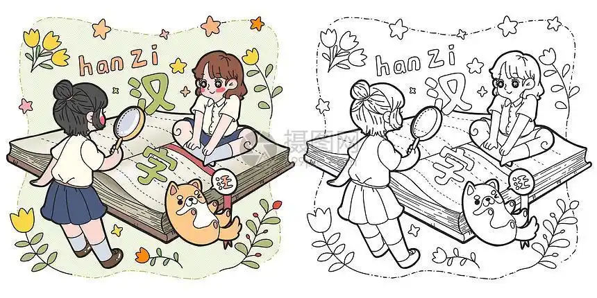 语文积累本封面简笔画