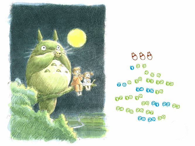 可爱动态龙猫,动漫人物-回车桌面