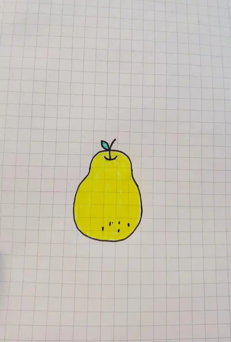 梨简笔画.你们吃梨削皮吗?#简笔画 #画画 #一起学画画 # - 抖音