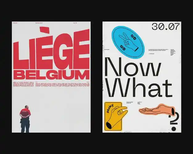 一组图文海报版式设计参考