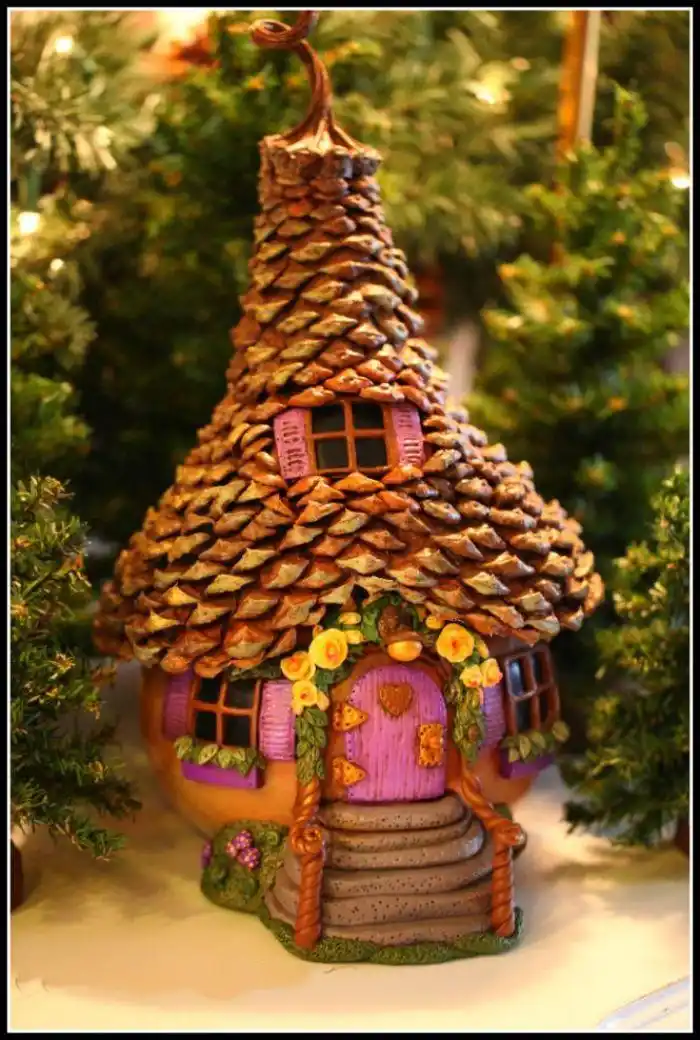 diy小手工:废旧材料不要扔,可以做成美丽的童话小屋哦