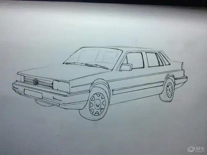 【【wjl画汽车】初学者的步伐--桑塔纳教练车】_画汽车论坛图片集锦