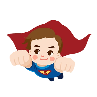 我是小超人手绘卡通素材