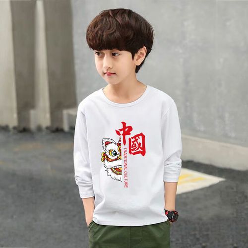 12岁男孩长袖款夏季夏天夏装宽松休童装男秋装中大童小学生帅气宽松