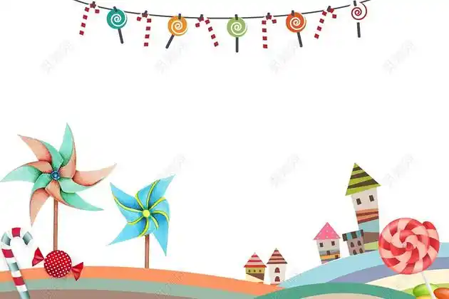 儿童节节日卡通糖果小元素大边框图片素材下载 - 觅知网