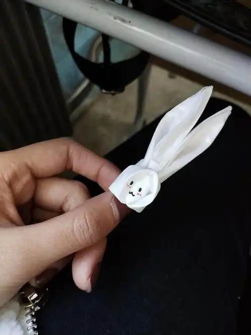 用卫生纸折的小兔子