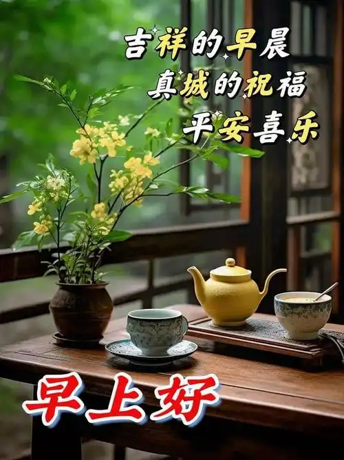 真诚吉祥的早上好暖心问候语天凉免打字问候朋友早安的祝福图片