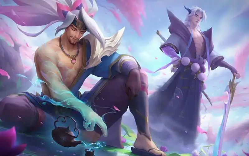 【ps板绘】泪目~亚索&永恩兄弟情浓于茶 lol灵魂莲华同人