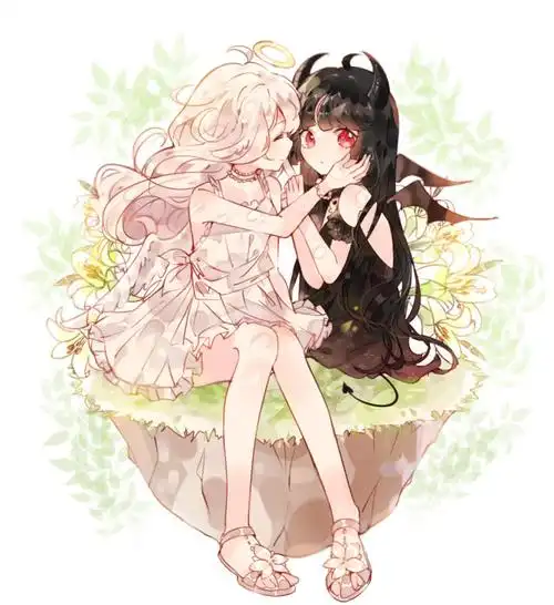 双生闺蜜少女动漫美图