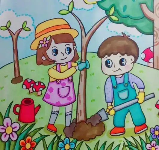 爱护树木,我爱植树