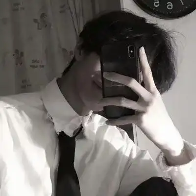 超拽男生手机遮脸头像