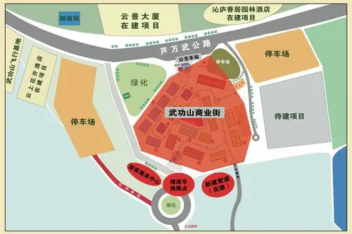武功山商业街平面区域图(尺寸以实际为准)