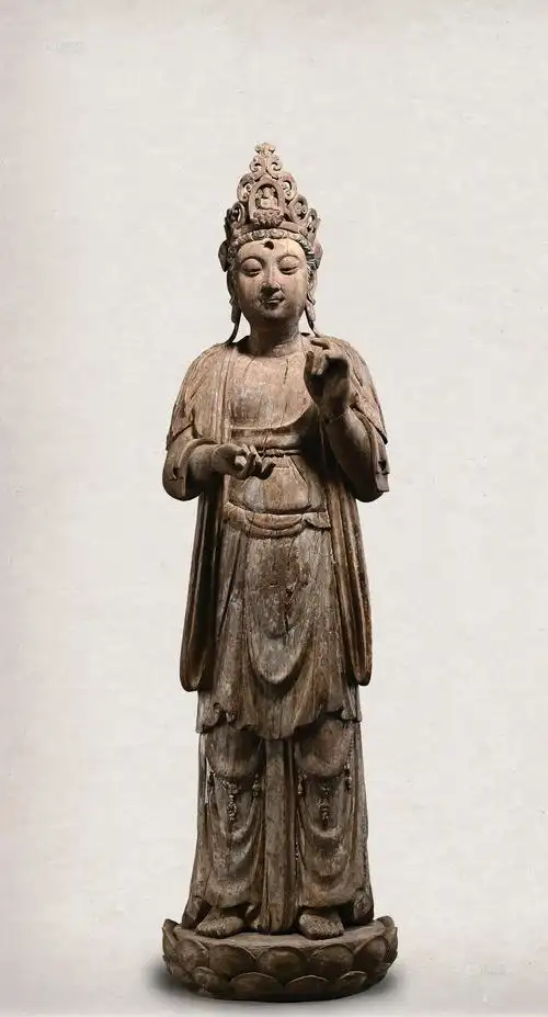 木雕胁侍菩萨立像-唯识真如(Ⅱ)——木雕佛造像专场-雅昌拍卖