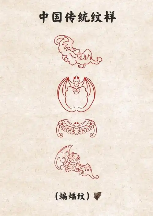 中国传统纹样 #蝙蝠纹09