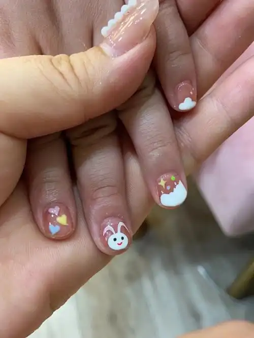 美甲  #美甲分享  #小朋友美甲  #小孩美甲  #小兔子美甲  #彩虹美甲