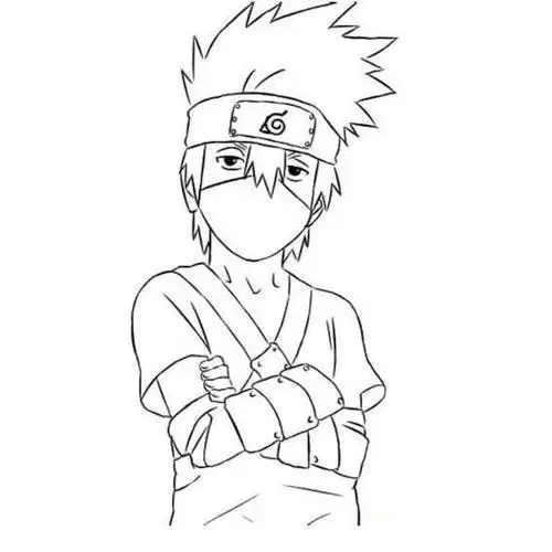火影卡卡西简笔画全身