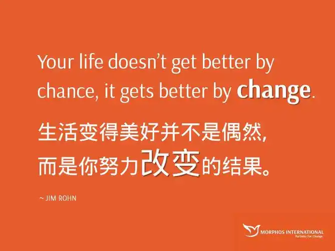 your life doesnt get better by chance, it gets better by change