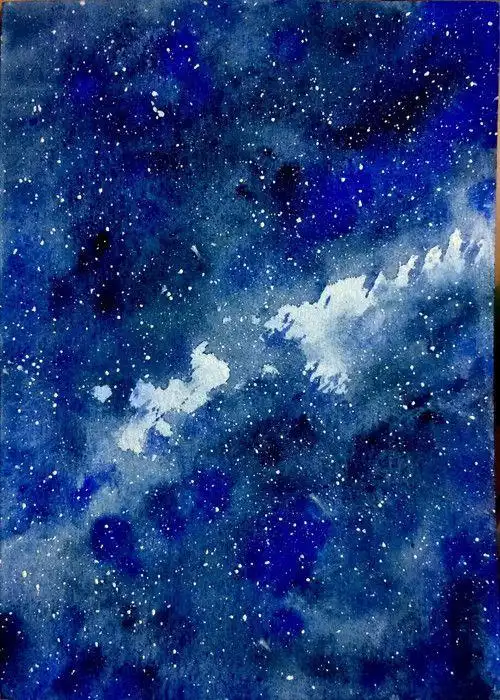 颜料画星空简单简笔画 简笔画图片大全-蒲城教育文学网