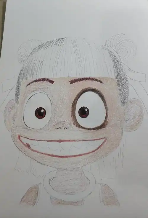 哪吒之魔童降世手绘彩铅!