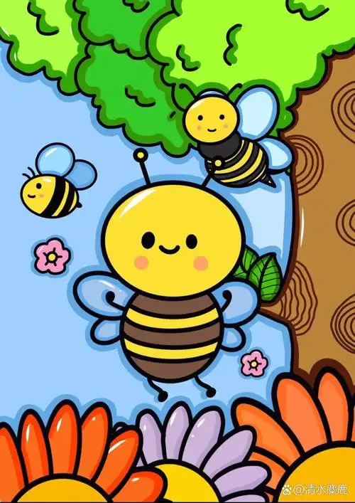 小学生彩色简笔画(四) 彩色简笔画合集🎨 每节课都在找的彩色绘画