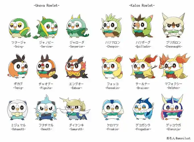 全员木木枭!绘画大触将大量宝可梦绘成木木枭的形象