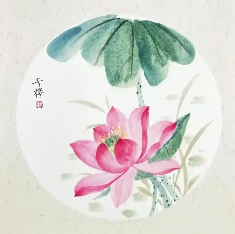 荷花香满池国画教程步骤图