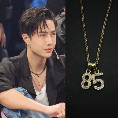 王一博同款85数字项链男酷女潮ins锁骨链个性嘻哈不掉色街舞百搭