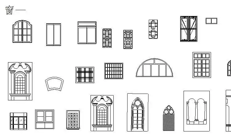 cad建筑室内装饰常用立面图块