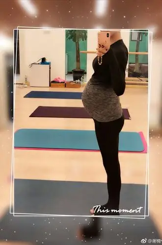 陈意涵挺六个月孕肚跑步五公里不到半小时,女明星怀孕都开挂了