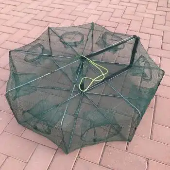 自动捕虾笼龙虾网手抛网折叠捕鱼网开放黄鳝螃蟹笼渔具虾笼鱼网捕鱼