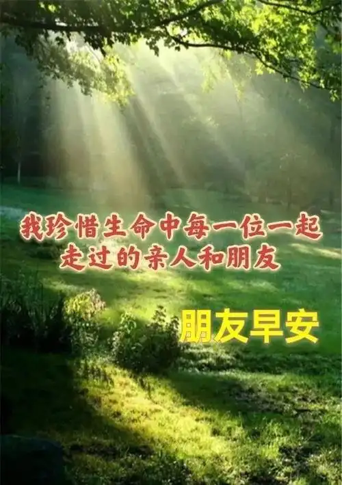 亲人朋友早上好祝福语图片大全免打字夏日清晨友谊早安问候语图片文字