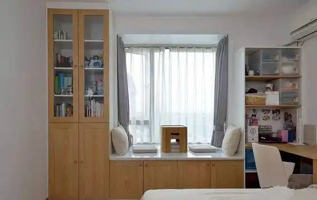 8款飘窗布置效果图,让家里多个美丽的休闲区|窗台|书架|书柜|茶几|小