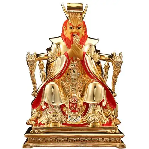 神像海龙王台湾鎏金纯铜龙王爷王爷四海龙王供奉摆件