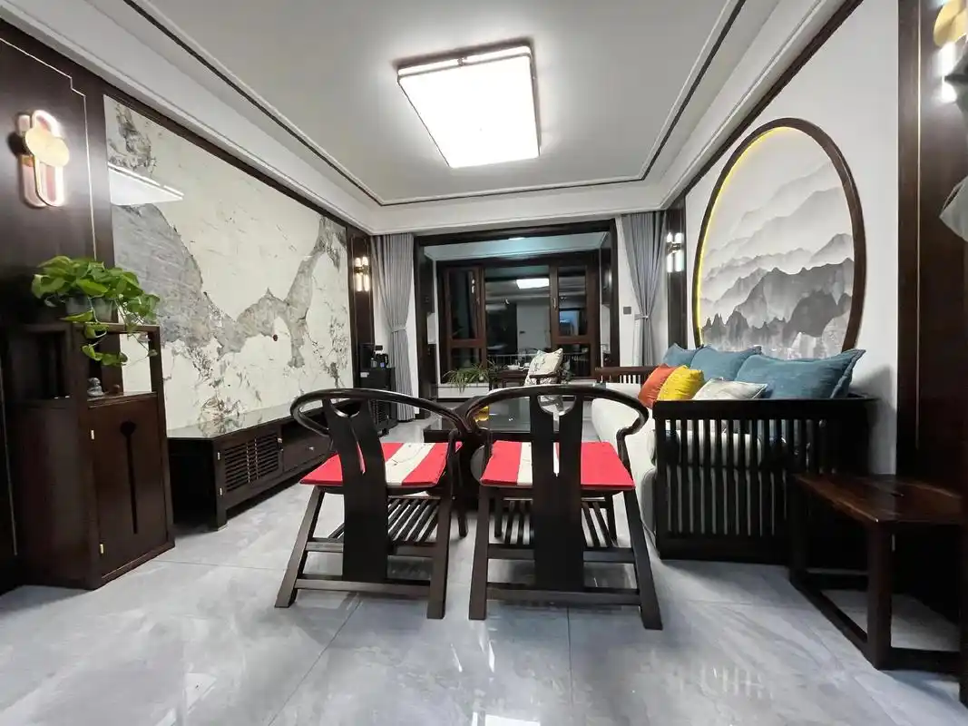 实景拍摄效果 #新中式风格装修效果图#家的样子 #衣柜橱柜 #实木整装