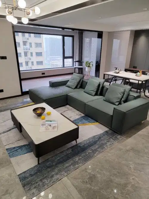 成都130平现代风设计横厅l型沙发一点也不过气满满的高级