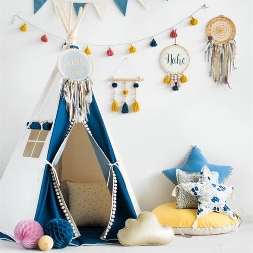 宜家儿童帐篷室内游戏男孩女孩印第安公主小房子家用儿童帐篷