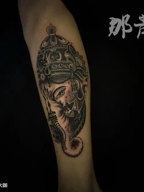 象神_纹身图案手稿图片_李咲的纹身作品集