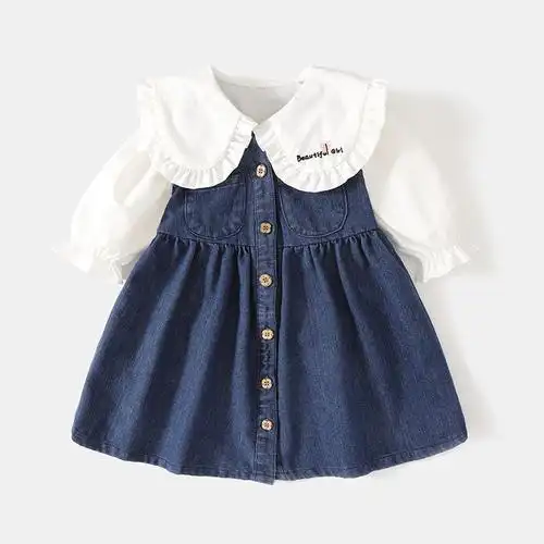 女童牛仔连衣裙春装小女孩春夏儿童无袖新款衣服韩版牛仔裙子童装