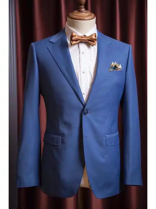 蓝色西装一直都是商务西服的首选颜色之一它是一种职业性和专业性兼具