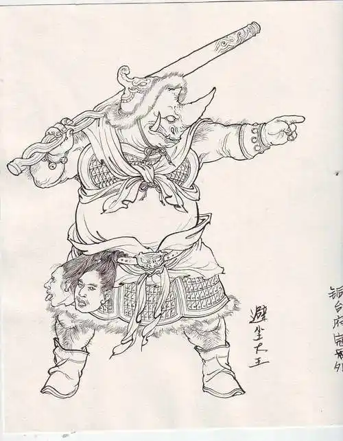 西游记封神榜人物白描所有的白描收集在白描画板中