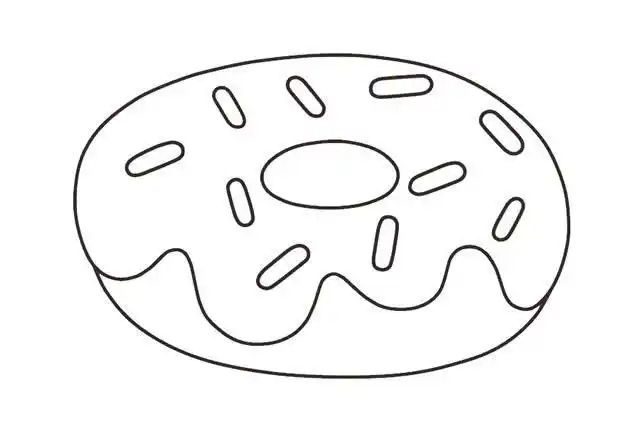 简笔画甜甜圈小动物