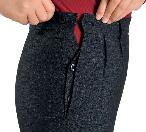 老式旁开口女裤直筒高腰宽松中老年妈妈长裤秋冬中年妇女裤子春秋