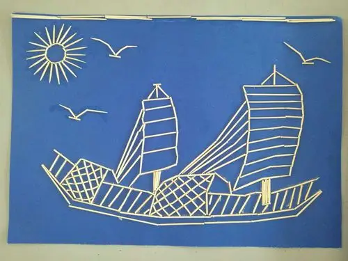 手工作品(牙签贴画)